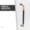 Anzzi Madam Series 76-in. x 60-in. Frameless Sliding Shower Door in Matte Black and Brushed Gold SD-AZ13-02MBBG - alternate 4